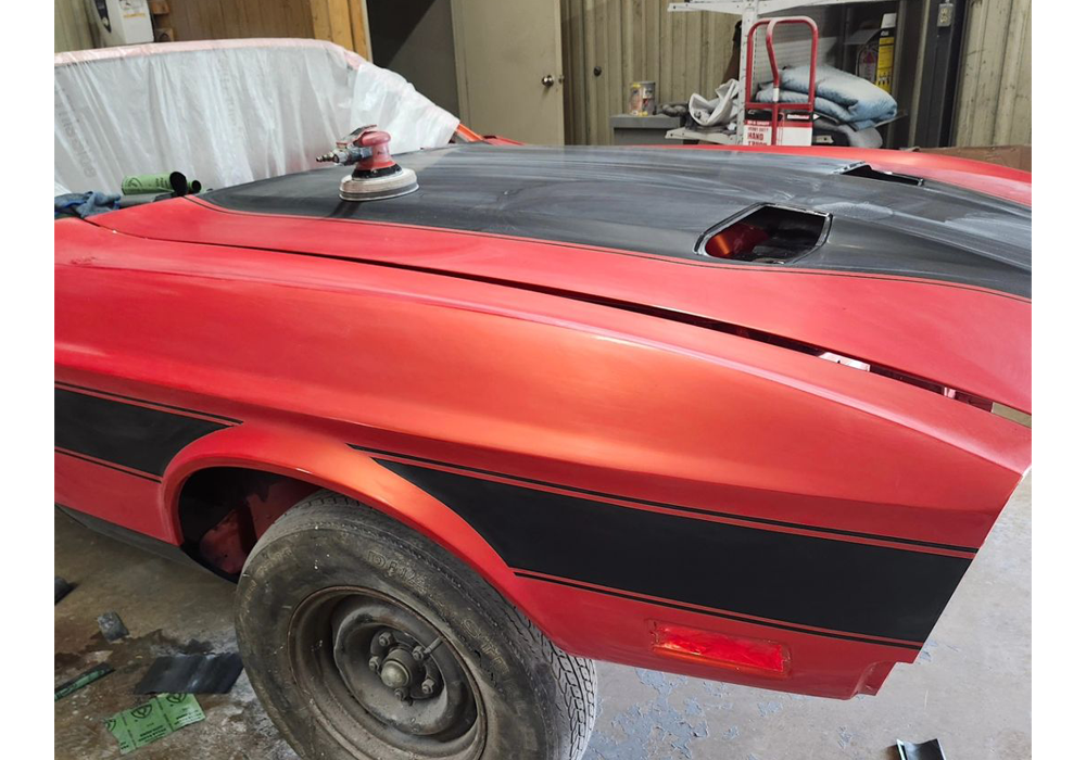 Shocktop Orange on 1973 Ford Mustang