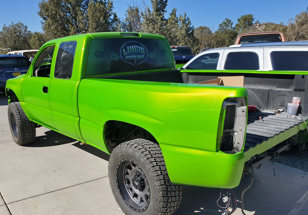 Sublime Green Pearl on Pickup Truck