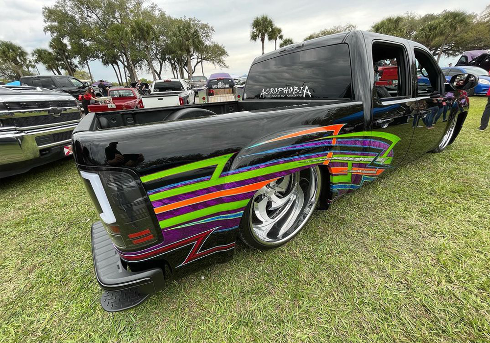 Sublime Green and Kit Brush FX Pinstriping Series on Custom Truck