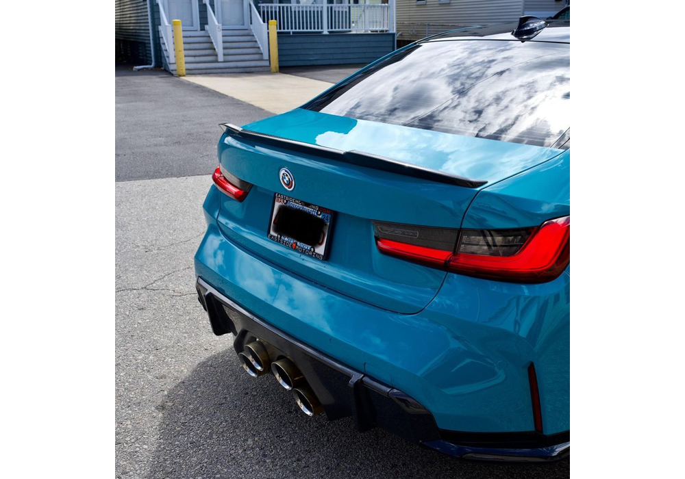 OEM Porsche Miami Blue on BMW M3