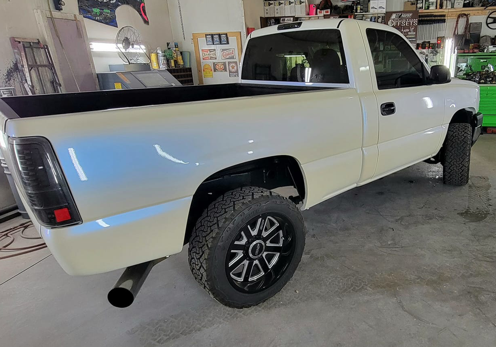 Stellar Blue over Bright White on Chevrolet