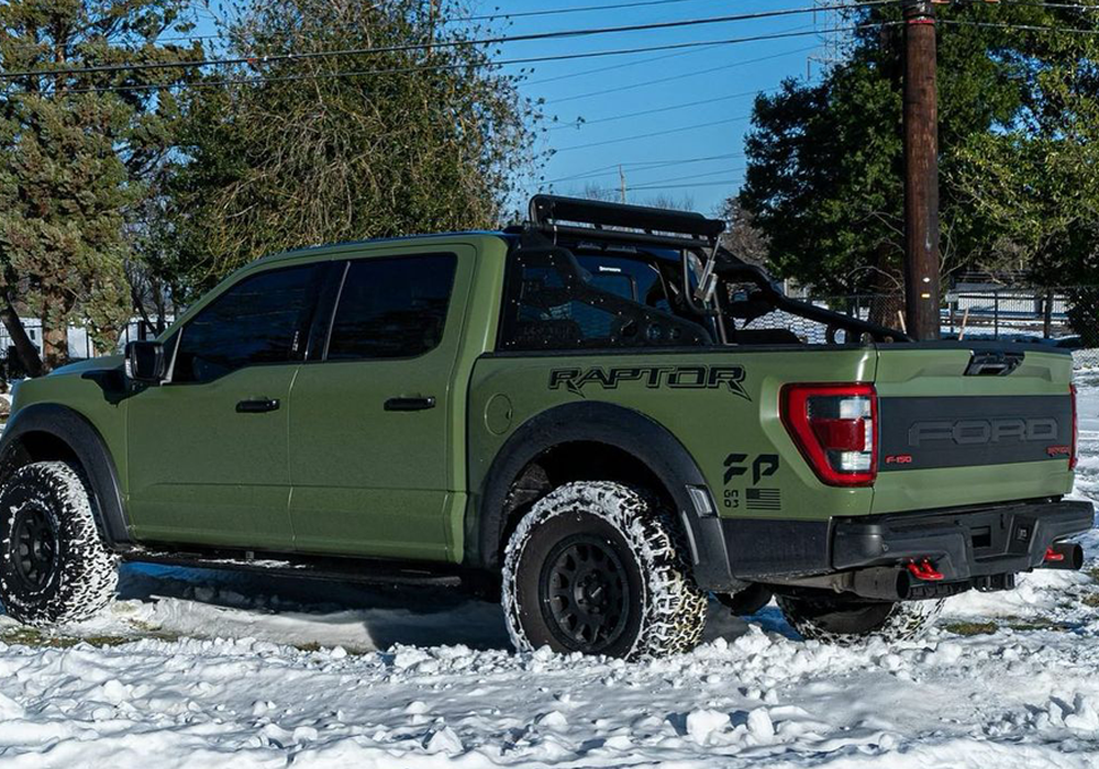Drab Green Drop-In Pigment on Ford Raptor