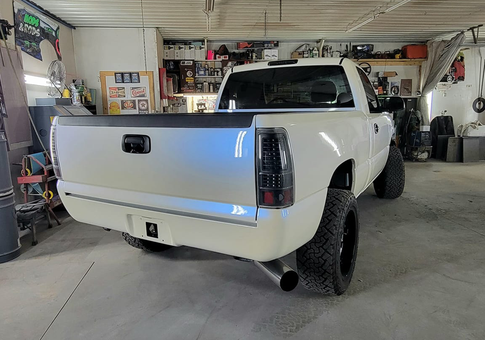 Stellar Blue over Bright White on Chevrolet