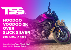 HooDoo VooDoo 2K over Slick Silver on 2017 Yamaha FZ09