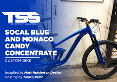 SoCal Blue and Monaco Candy Concentrate on Custom Bike