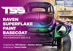 Raven Superflake Paint Basecoat on Volkswagen Beetle