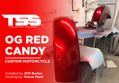 OG Red Candy on Custom Motorcycle