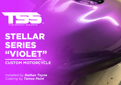 Stellar Series “Violet” on Custom Motorcycle