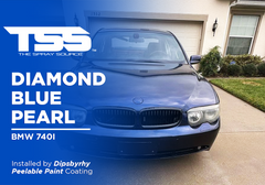 Diamond Blue Pearl on BMW 740i