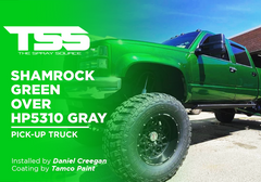 Tamco Paint's Shamrock Green over HP5310 Gray on Pick-Up Truck