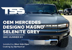 OEM Mercedes Designo Magno Selenite Grey on GMC Hummer Ev