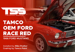 Tamco OEM Ford Race Red on 1966 Ford Mustang