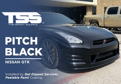 Pitch Black on Nissan GTR