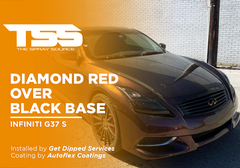 Diamond Red over Black base on Infiniti G37 S