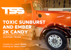 Toxic Sunburst and Ember 2k Candy on Custom Truck