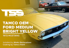Tamco OEM Ford Medium Bright Yellow on 1972 Mustang