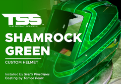 Shamrock Green on Custom Helmet