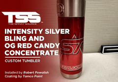 Intensity Silver Bling and OG Red Candy Concentrate on Custom Tumbler