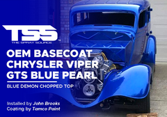 OEM Basecoat Chrysler Viper GTS Blue Pearl on Blue Demon Chopped Top