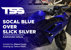 SoCal Blue over Slick Silver on Kawasaki Ninja