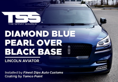 Diamond Blue Pearl over Black Base on Lincoln Aviator