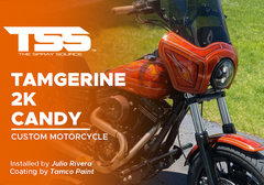 Tamgerine 2K Candy on Custom Motorcycle