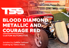 Blood Diamond Metallic and Courage Red on Custom Automotive