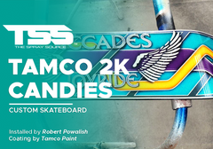 Tamco 2k Candies on Custom Skateboard