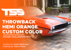 Throwback Hemi Orange Custom Color on Dodge Challenger 1970