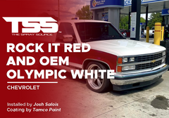 Rock-It-Red and OEM GM Olympic White on Chevrolet