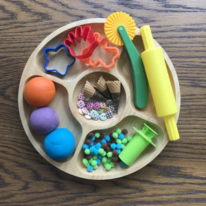 wooden play plates