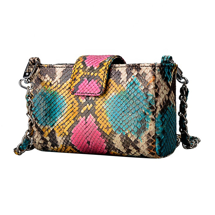 Women Real Python Leather Chain Bag – jranter