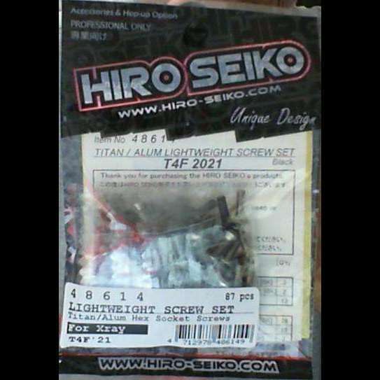 Hiro Seiko XRAY T4F'21 Titan/Alloy Hex Socket Screw Set [BLACK] | APEX RC
