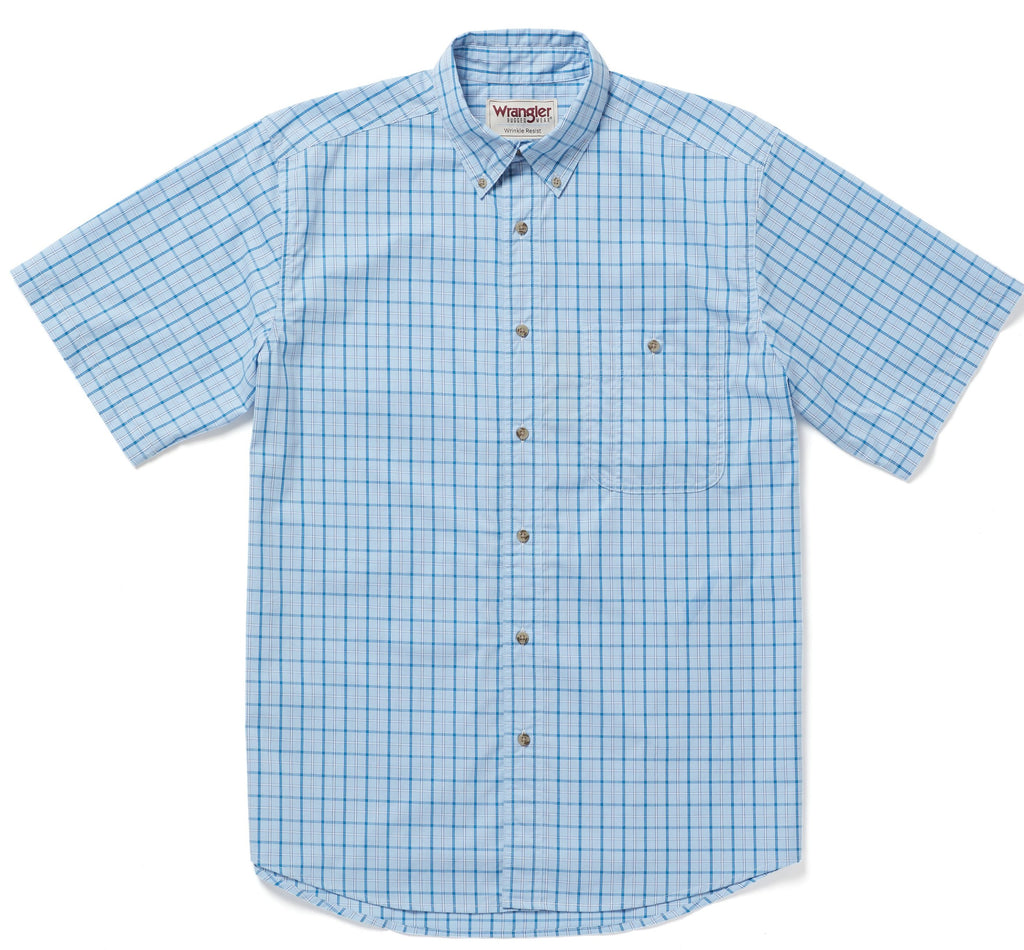 wrangler blue plaid shirt