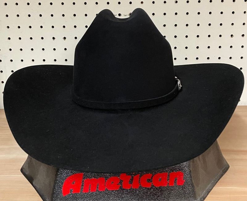 American Hat 20X Black Rancher Crease Crown and Brim Felt Hat (Call to