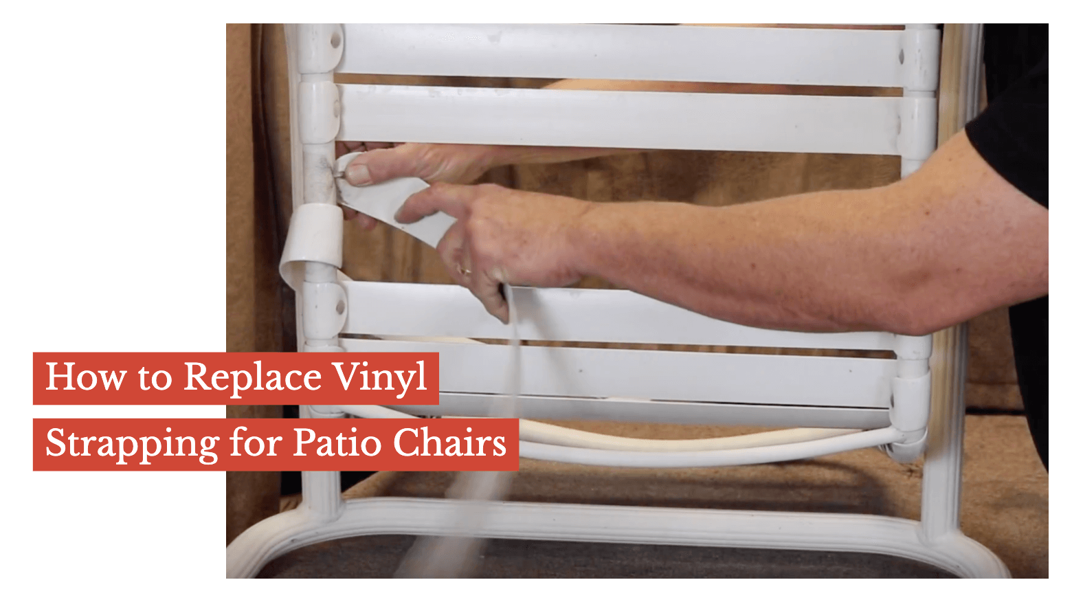 Vinyl patio chairs strapping replace furniture