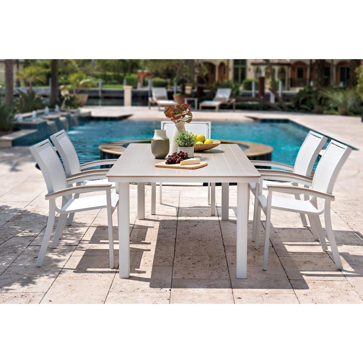 Casual Bazza Santorini Sling Dining Set Sunniland Patio Patio