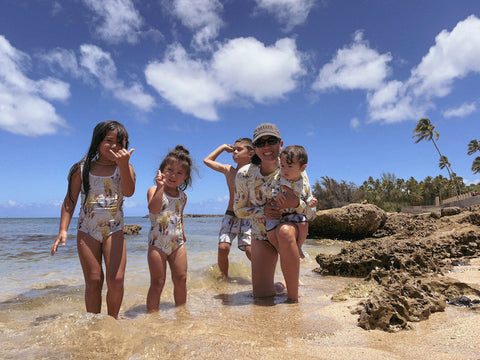 beach day with the kids