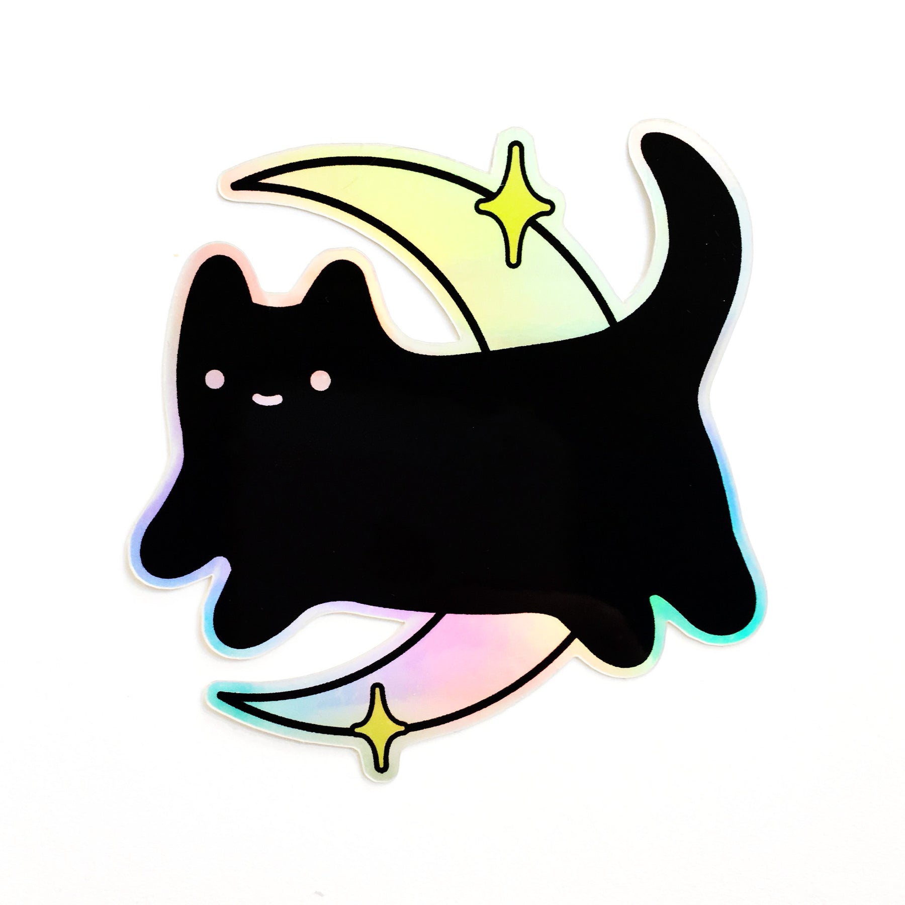 Midnight Baby Cat  Holographic Sticker  Sparkle Collective