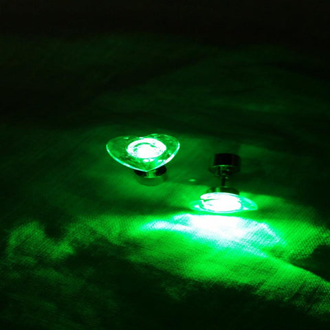 green light up earrings