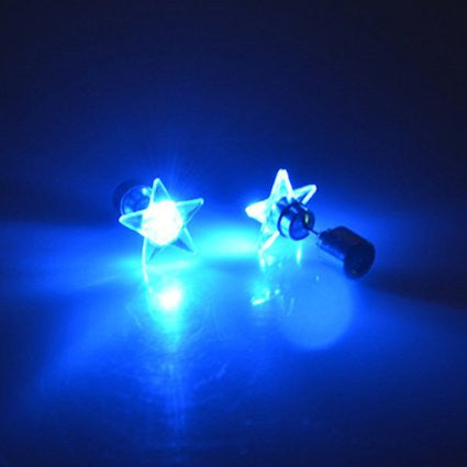 blue light up earrings