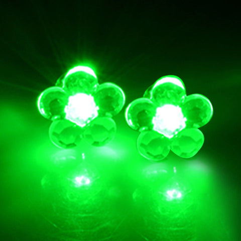 green led earrings