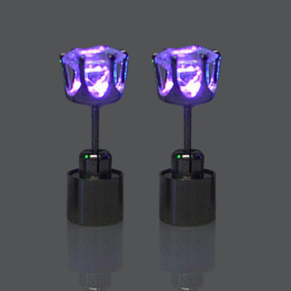 purple led earrings
