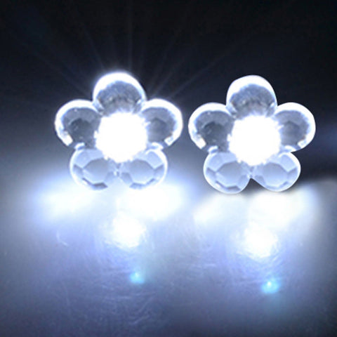 white light up earrings