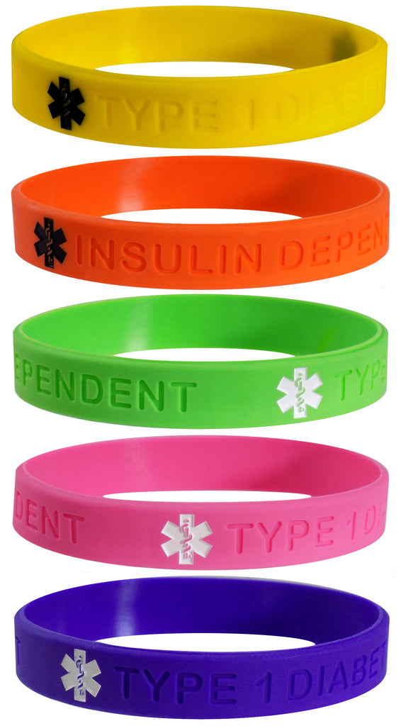 Type 1 Diabetic Insulin Dependent Medical Alert ID Privacy Silicone Br ...