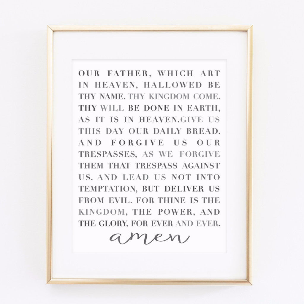 The Lord s Prayer printable 8x10 print Pchee