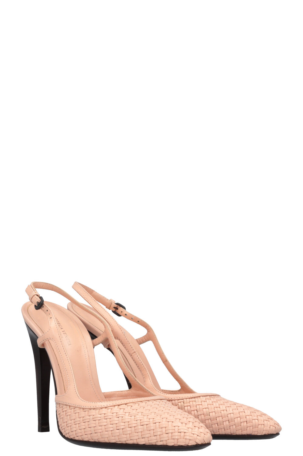 image of BOTTEGA VENETA Intrecciato Slingback Heels Rose