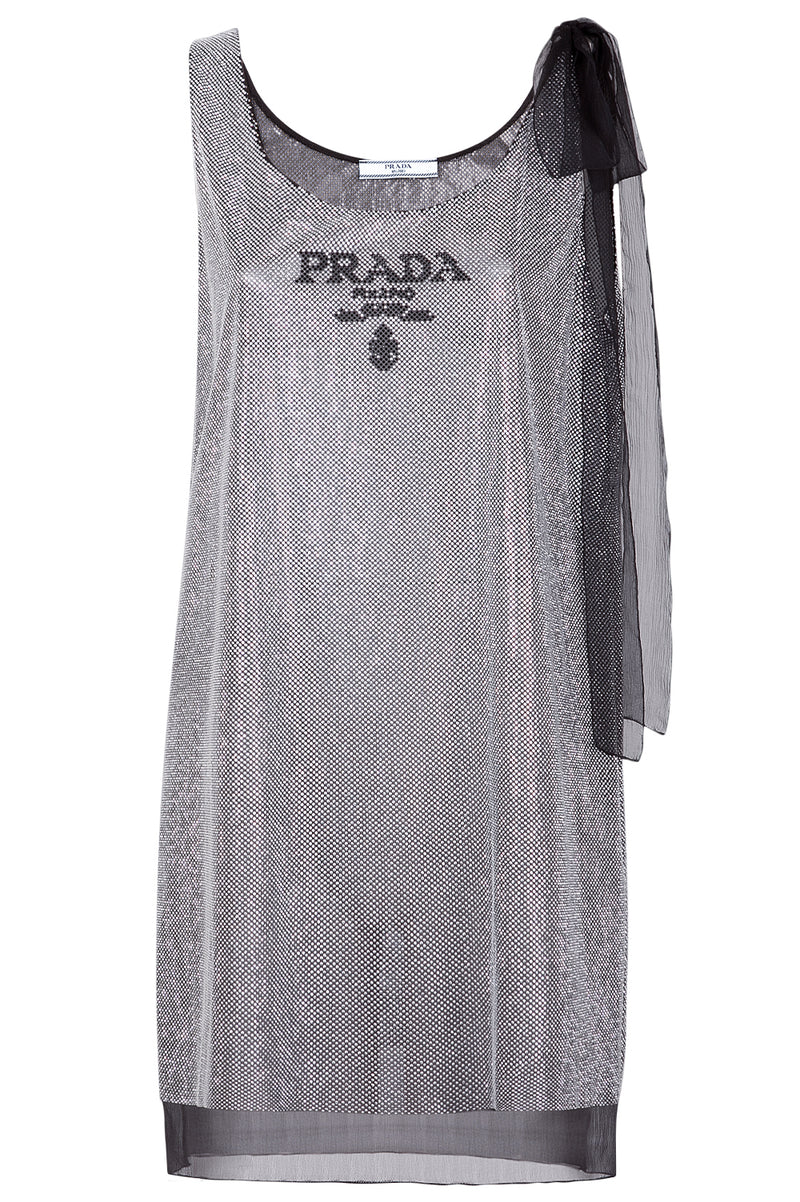 PRADA Rhinestone Dress Silver – REAWAKE