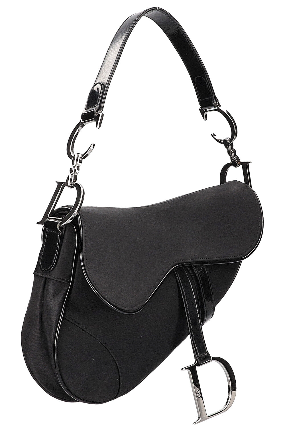 Mini Saddle Bag with Strap Beige and Black Dior Oblique Jacquard and Black  Grained Calfskin  DIOR SG