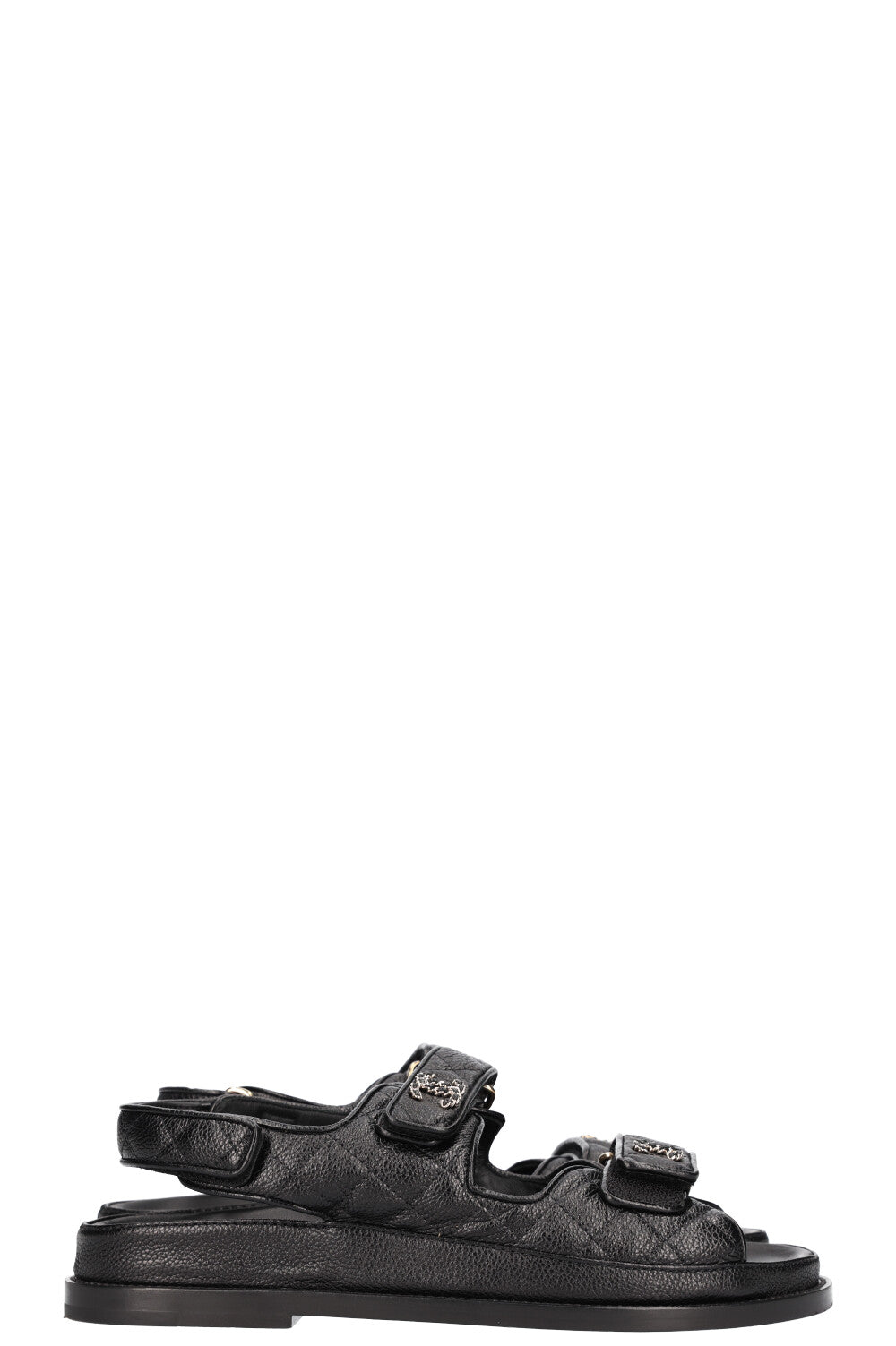 CHANEL Dad Sandals Caviar Black – REAWAKE